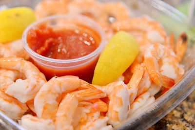 Close-up of meal served in bowl