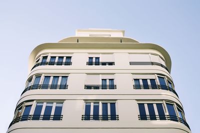 Low angle view of building against clear sky