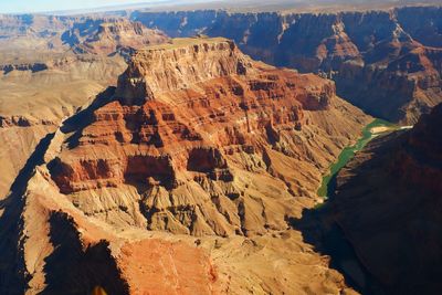 Aerial view of rock formations