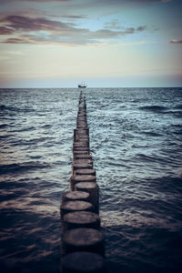 Beautiful sunset over sea horizon. soft colors, mood and magic, subtle light