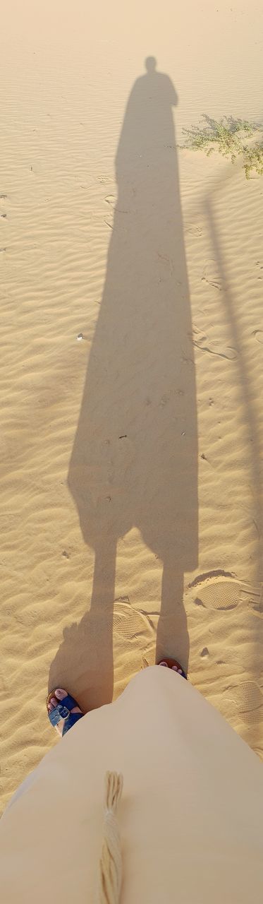 LOW SECTION OF PERSON ON BEACH