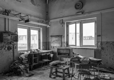 Interior of abandoned building