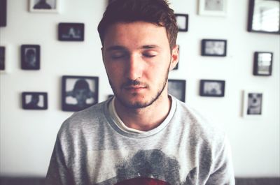 Close-up portrait of young man