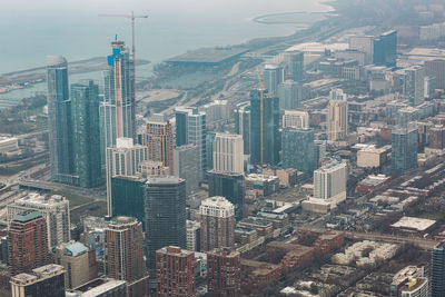 Aerial view of buildings in city