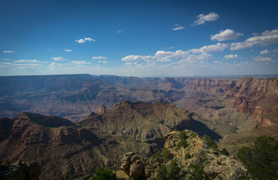 Panoramic view of landscape against cloudy sky