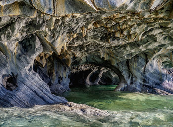 Rock formations in sea