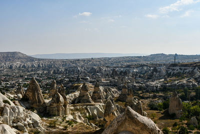 Aerial view of rock formations