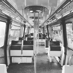 Interior of empty bus