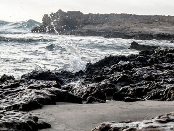 Rocks in sea