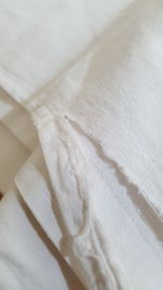 Close-up of white fabric