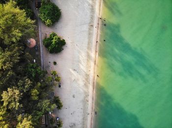 High angle view of beach