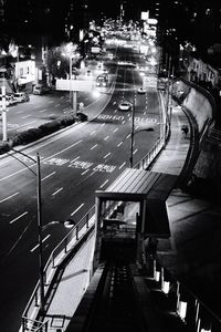 Illuminated city at night