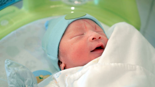 Portrait of cute baby sleeping