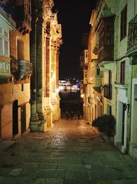 View of old town at night
