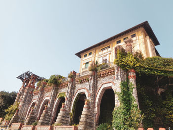 Low angle view of historical building against sky