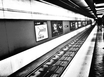 Train at railroad station platform