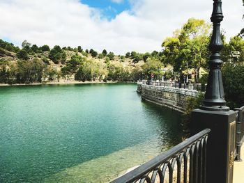 Scenic view of river against sky