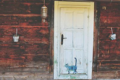 Close-up of closed door