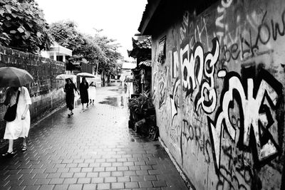 Alley in front of building