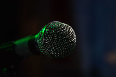 Close-up of microphone