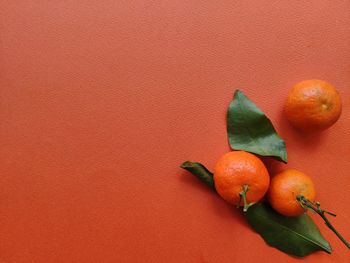 Close-up of orange fruit on table