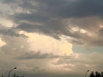 Low angle view of clouds in sky