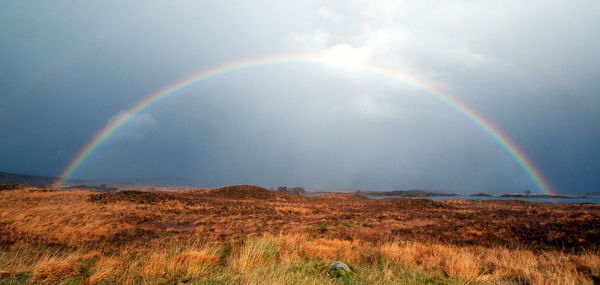 Rainbow over landscape