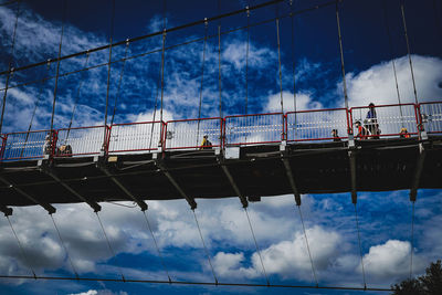 Low angle view of bridge against sky