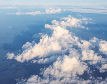 Aerial view of clouds in sky