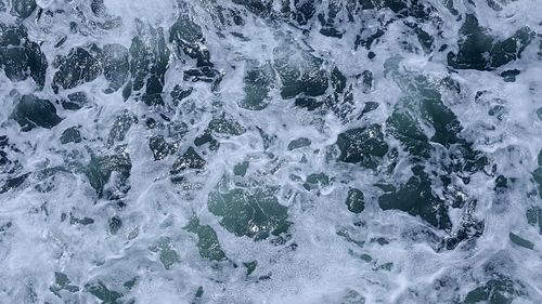 Full frame shot of frozen water