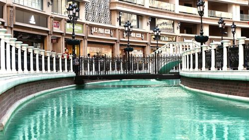 View of swimming pool in city