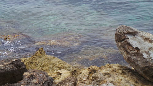 Rocks in sea