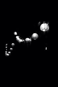 View of illuminated lights at night