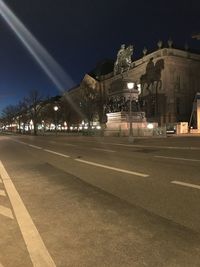 Illuminated city at night