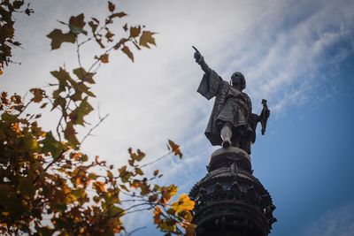 Low angle view of statue