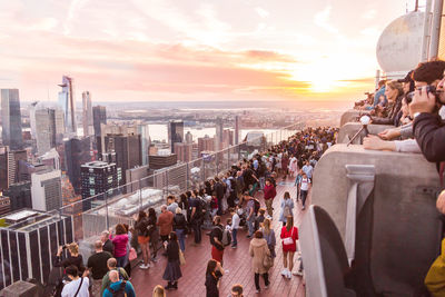 Group of people in city