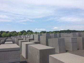 View of cemetery against sky