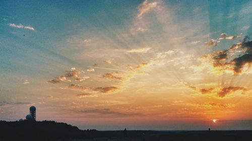 Scenic view of landscape at sunset