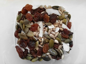 High angle view of food
