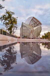 Reflection of clouds in water