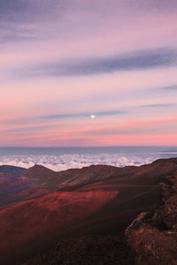 Scenic view of landscape during sunset