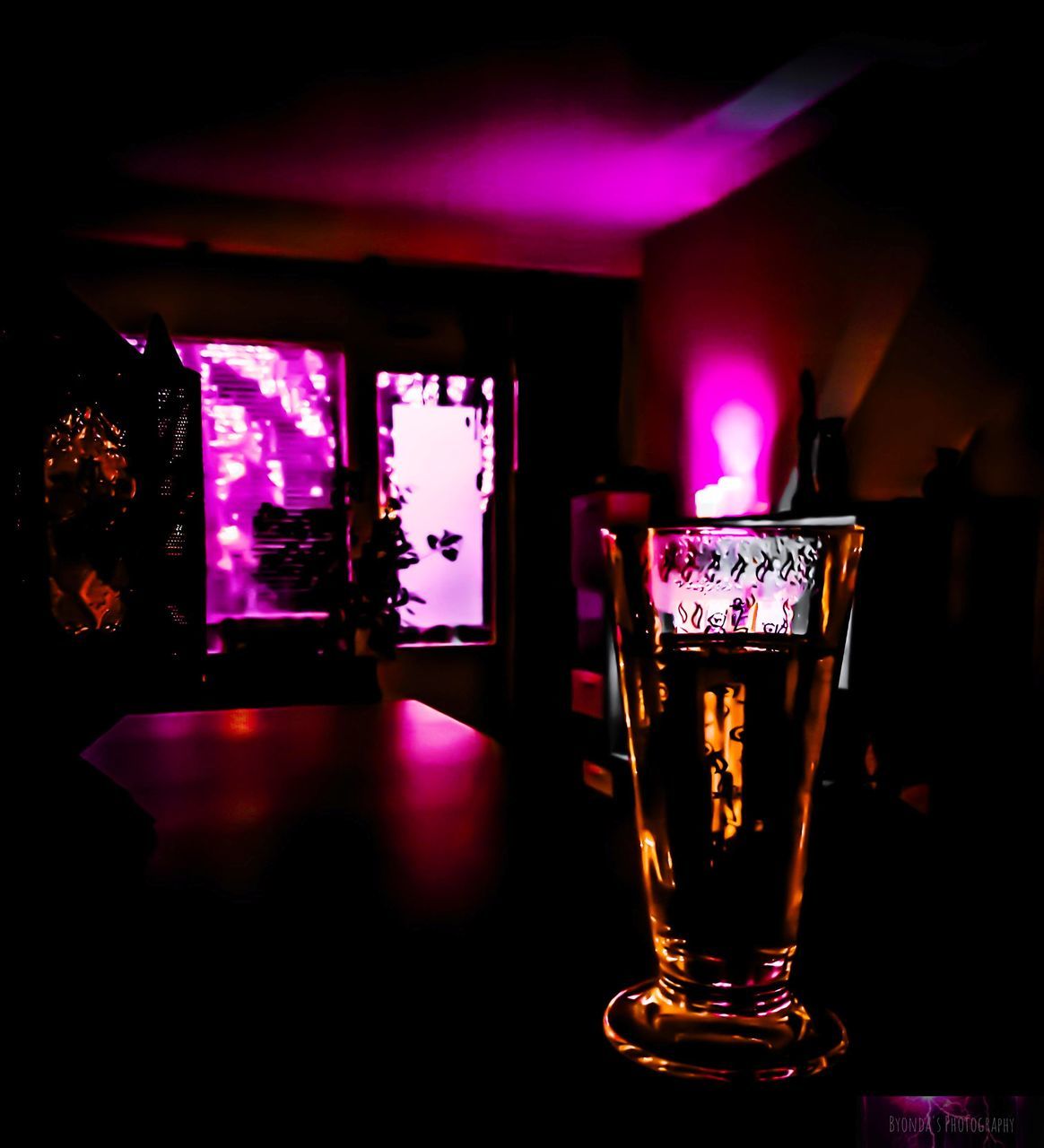 drink, refreshment, glass, food and drink, illuminated, alcohol, table, household equipment, indoors, drinking glass, no people, bar - drink establishment, freshness, glass - material, lighting equipment, night, bar counter, still life, close-up, beer, nightlife