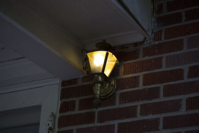 Porch light turned on