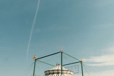 Low angle view of windmill
