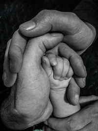 Family hands