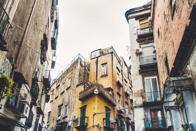 Low angle view of buildings in city