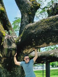 Low angle view of tree trunk