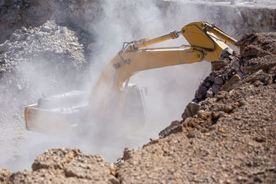 Panoramic view of construction site