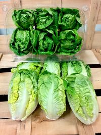 High angle view of chopped vegetables on table