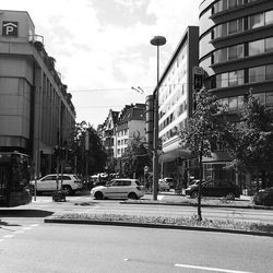 City street with buildings in background